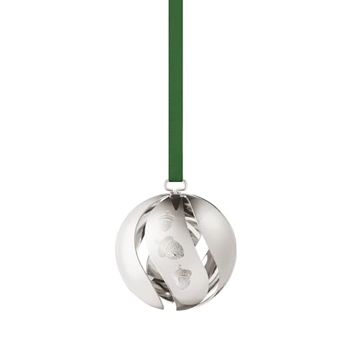 Georg Jensen 2023 Weihnachtsschmuck Kugel in Silber Messing - Feiertag Ornament Saisonal Hängende Dekoration - Entworfen von Sanne Lund Traberg von Georg Jensen