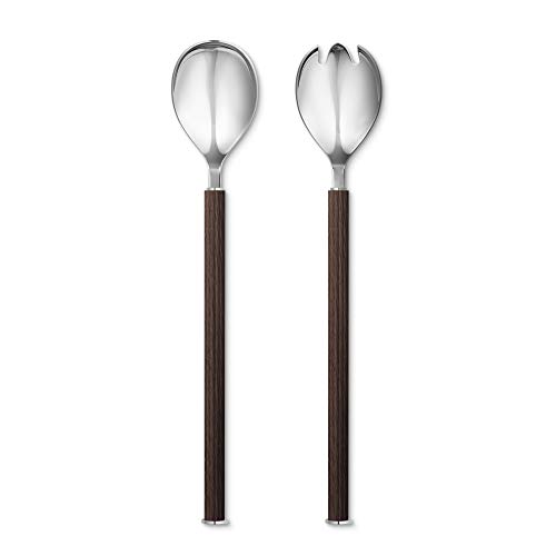 Georg Jensen Bernadotte Salad Set Wood & Stainless Steel von Georg Jensen