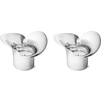 Georg Jensen - Bloom Botanica Teelichthalter 2er-Set, Edelstahl von Georg Jensen