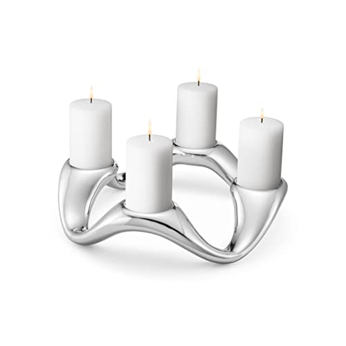 Georg Jensen Cobra 4 Pillar Candleholder Stainless Steel von Georg Jensen