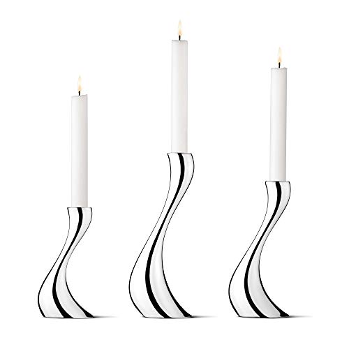 Georg Jensen Cobra Kerzenständer Edelstahl, Set von 3 von Georg Jensen