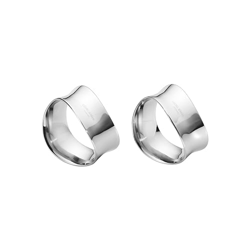 Georg Jensen Cobra Napkin Ring Stainless Steel, 2 Pcs von Georg Jensen