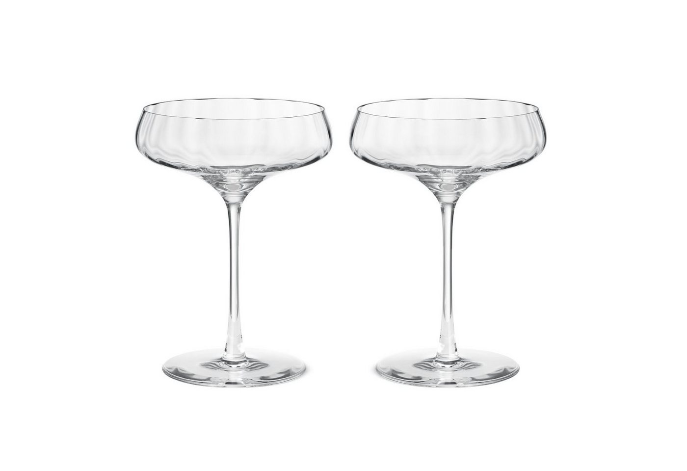 Georg Jensen Cocktailglas Bernadotte, Kristallglas, 2er Set von Georg Jensen