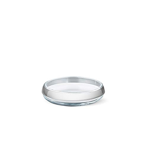 Georg Jensen Duo Schale, Mundgeblasenes Glas, Silber, 19.5 cm von Georg Jensen