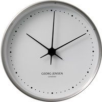 Georg Jensen - Henning Koppel Wanduhr Ø 10 cm, Edelstahl / weiß von Georg Jensen