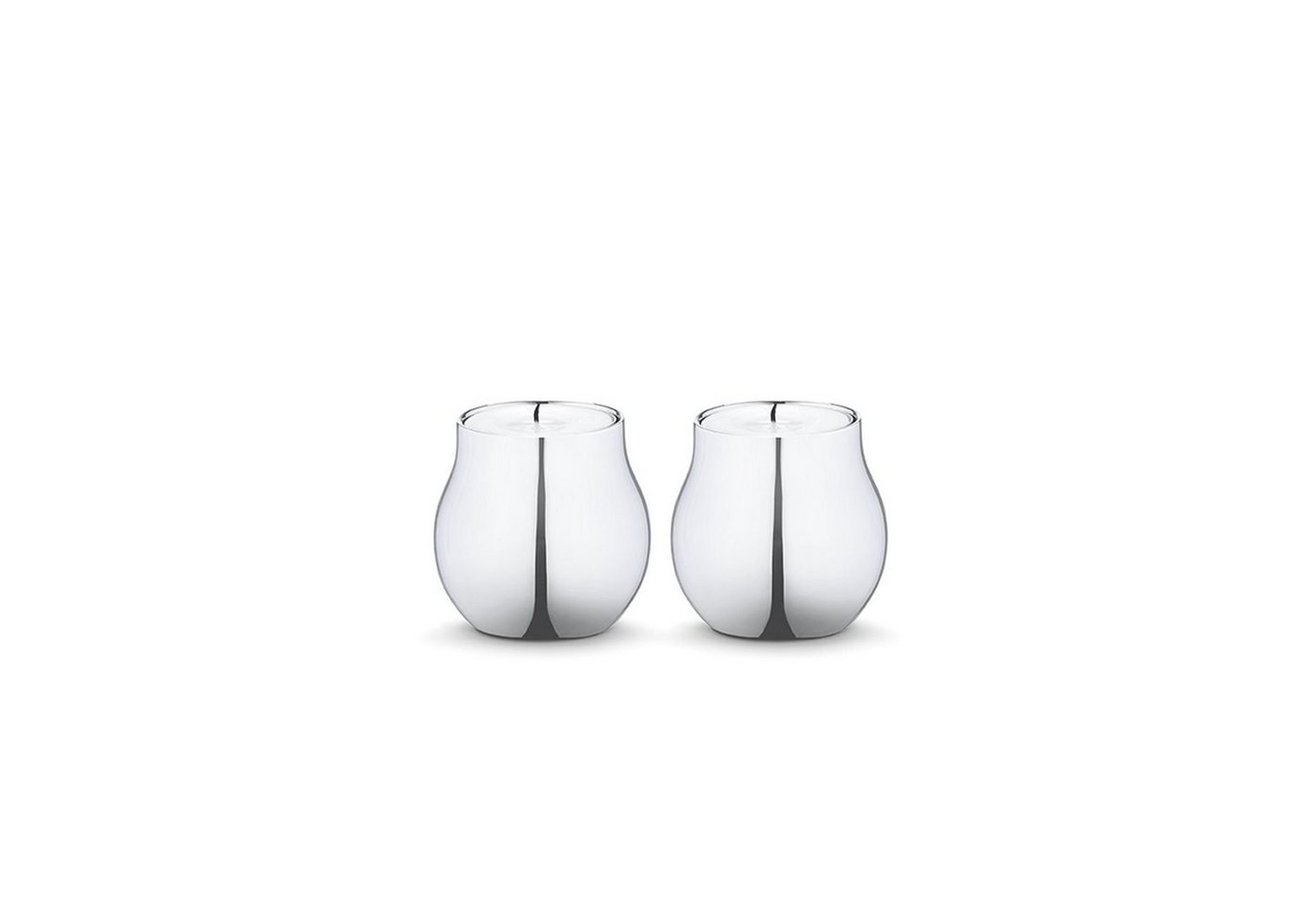 Georg Jensen Kerzenhalter Cafu Edelstahl 5,8 cm 2er Set von Georg Jensen