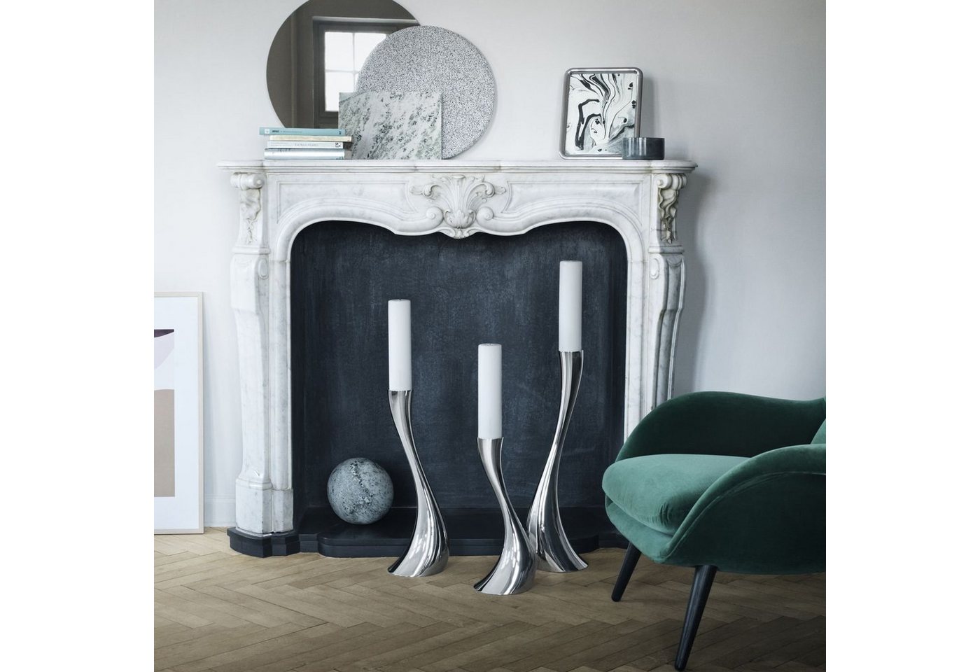 Georg Jensen Kerzenhalter Cobra Bodenkerzenleuchter Klein von Georg Jensen