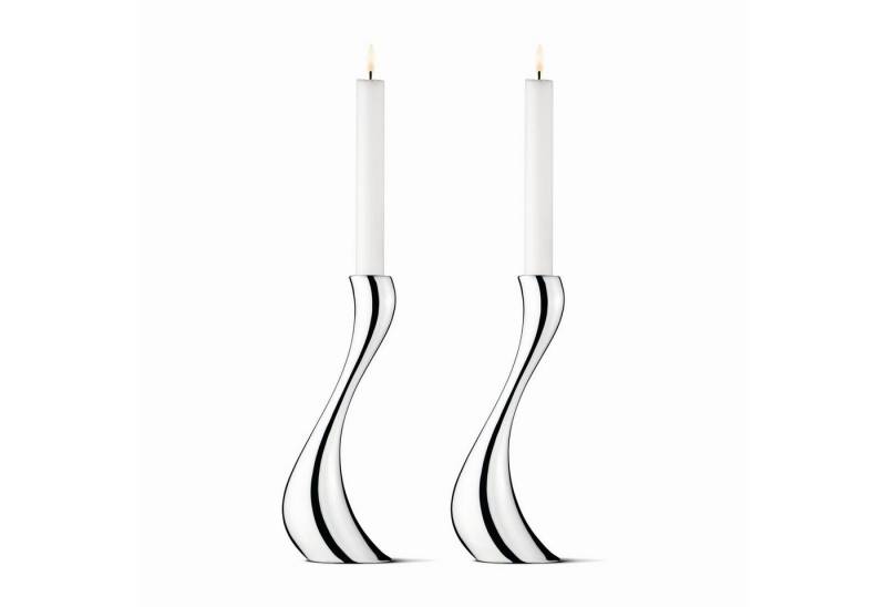 Georg Jensen Kerzenhalter Cobra Groß 2er Set von Georg Jensen