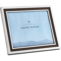 Georg Jensen - Manhattan Bilderrahmen 30 x 25 cm, Edelstahl / Leder braun von Georg Jensen