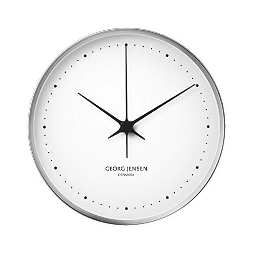 Georg Jensen Wanduhr HK Edelstahl-Weiß (30cm) von Georg Jensen