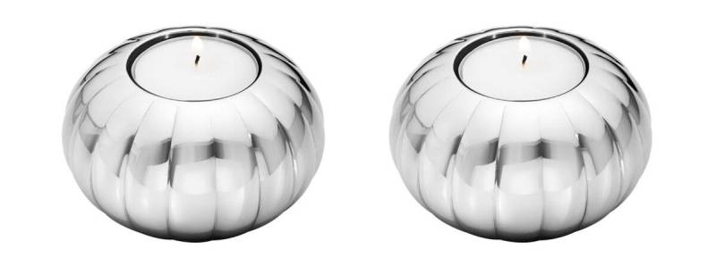Teelichthalter 2er-Set Bernadotte edelstahl von Georg Jensen