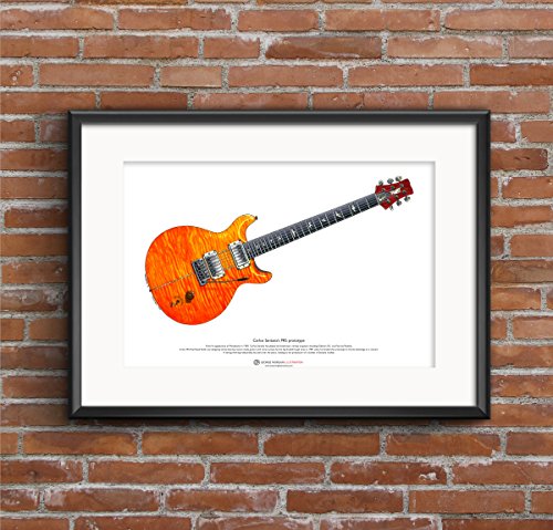 Carlos Santana PRS Prototyp Gitarre ART POSTER A3-Format von George Morgan Illustration