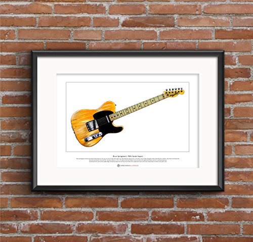 George Morgan Illustration Bruce Springsteen's fünfziger Jahre Fender Esquire limitierte Fine Art Print A3 Größe von George Morgan Illustration