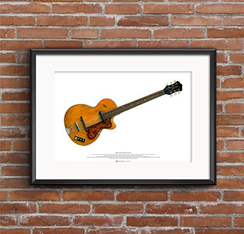 George Morgan Illustration John Lennon Hofner Club 40 Gitarre Kunst Poster A2 Größe von George Morgan Illustration