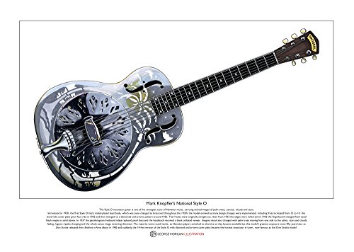 George Morgan Illustration Mark Knopfler's National Stil 0 Limitierte Fine Art Print A3-Format von George Morgan Illustration