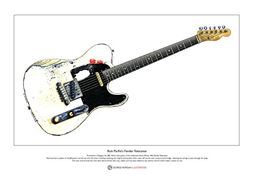 George Morgan Illustration Rick Parfitt Fender Telecaster Limitierte Fine Art Print A3 Größe von George Morgan Illustration