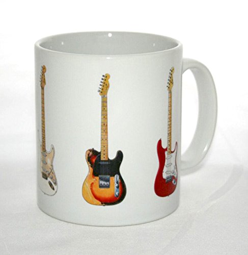 Guitar Becher. Gitarre Illustrationen von David Gilmour von George Morgan Illustration