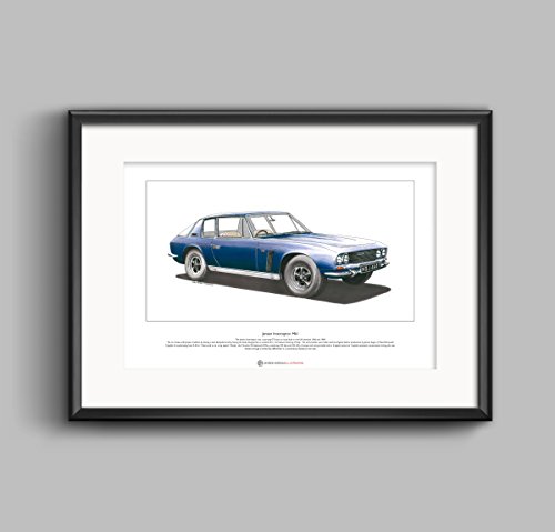 Jensen Interceptor Mkl limitierte Fine Art Print A3-Format von George Morgan Illustration