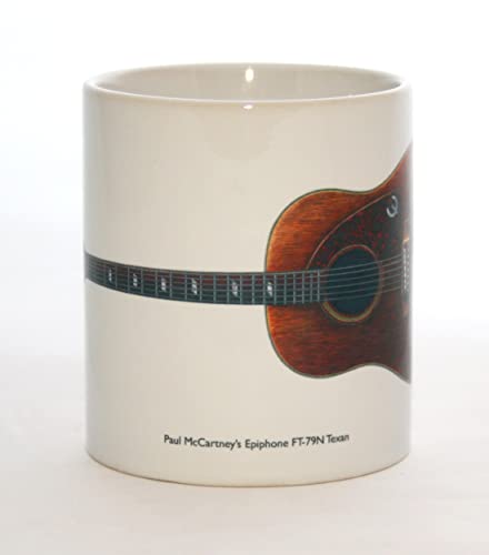 Tasse mit Gitarrenmotiv Paul McCartneys Epiphone Texan Illustration von George Morgan Illustration