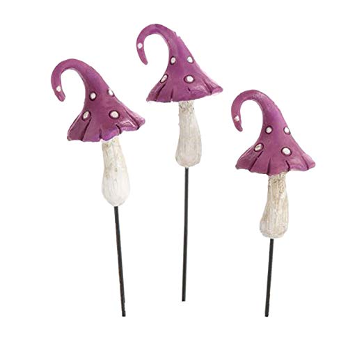 Georgetown Fiddlehead Fairy Garden Pilze mit gebogener Oberseite, Violett, 3 Stück von Georgetown