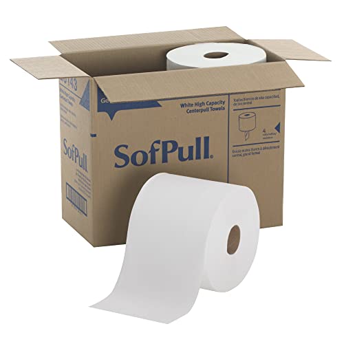 SofPull Centerpull Papierhandtücher von GP Pro (Georgia-Pacific), weiß, 28143, 567 Blatt pro Rolle, 4 Rollen pro Packung von GEORGIA-PACIFIC