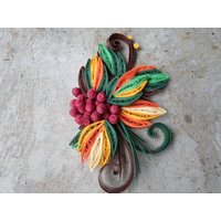 Cranberry Paper Quilled Wandbehang Herbst Natur Art von GeorgianaArtAndStyle