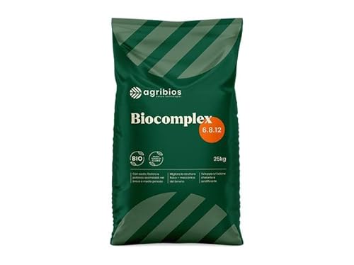 Biocomplex, NPK 6-8-12 + micro-elementen (25 kg), korrelige meststof voor groenten, bloemen en cactus von Geosism & Nature