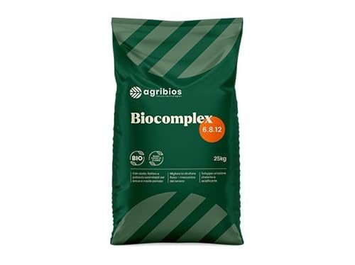 Biocomplex, NPK 6-8-12 + micro-elementen (25 kg), korrelige meststof voor groenten, bloemen en cactus von Geosism & Nature