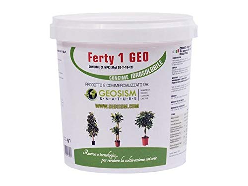 Ferty 1, NPK (Mg) 20-7-10 + (2) + micro-elementen (1 kg), in water oplosbare poedermeststof voor planten en bloemen von Geosism & Nature