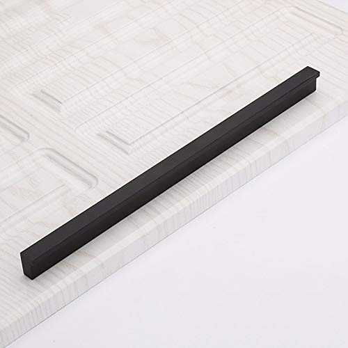 Möbelgriff,Schrankgriffe Küchengriff,Kommode Schubladengriff, Schwarz Aluminiumlegierung Schlafzimmer Kleiderschrank Türgriffe,1 Stück (Total length:1200mm) von Geovne