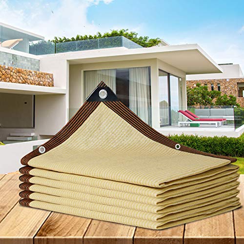 Outdoor Schattennetz,Einfacher Zu Hängendes Schattiernetz,Beige Sichtschutznetz,Beständige Garden Sonnenschutznetz,für Home Flowers Patio Balkon Pflanze,Anpassbare (1x2m) von Geovne