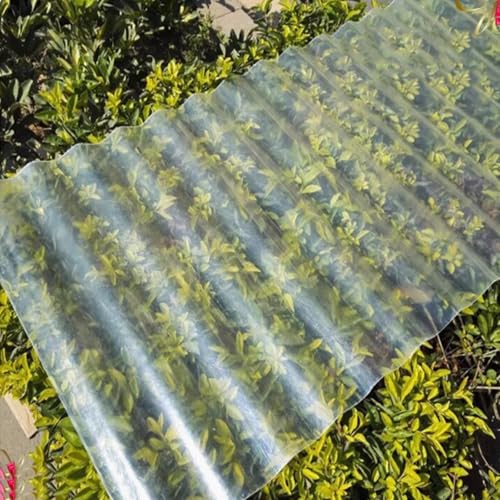 UV-Schutz Dachplatten,Wetterfest Wellplatten,Wärmeisolierende Baudachmaterial,DIY-Wandblech Dachblech,Transparente Dachpaneele,für Gewächshaus-Carport,mit Schraube (0.9x2m/35x79in,1 Pcs) von Geovne