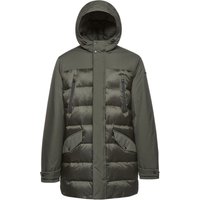 Geox Langjacke "SAPIENZA" mit Kapuze im Materialmix, 4 Taschen, Kapuze, verdeckter Reißverschluss von Geox