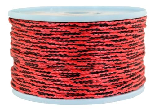 Dyneema Flechtleine Dyneema-Seil Dyneema Tauwerk Durchmesser 3mm - 100 Meter Fb. rot-schwarz - 950 daN von Gepotex