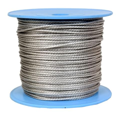 Dyneema Flechtschnur Seil Dyneemaseil Flechtleine aus Dyneema - Durchmesser 1.5mm - 100 Meter Fb. grau - 195 daN von Gepotex