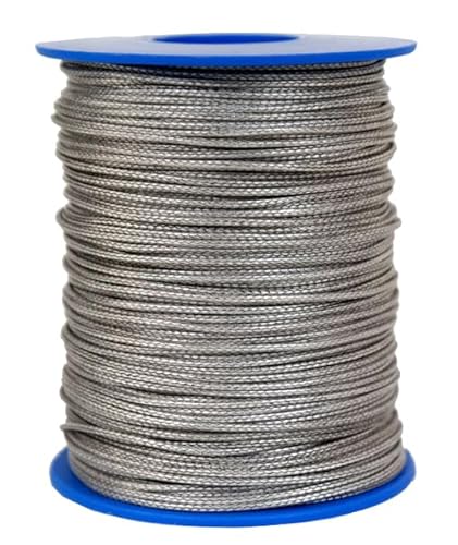 Dyneema Flechtschnur Seil Dyneemaseil Flechtleine aus Dyneema - Durchmesser 1mm - 100 Meter Fb. grau - 195 daN von Gepotex
