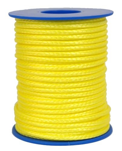Dyneema Flechtschnur Seil Dyneemaseil Flechtleine aus Dyneema - Durchmesser 2.5mm - 25 Meter Fb. gelb von Gepotex