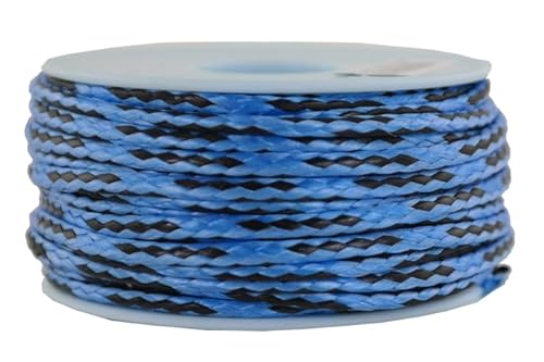 Dyneema Flechtschnur Seil Dyneemaseil Flechtleine aus Dyneema - Durchmesser 3mm - 15 Meter Fb. blau-schwarz von Gepotex