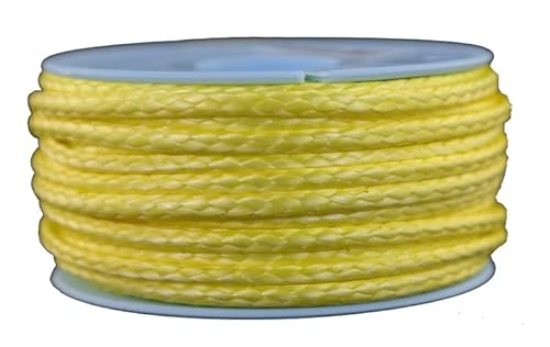 Dyneema Flechtschnur Seil Dyneemaseil Flechtleine aus Dyneema - Durchmesser 3mm - 15 Meter Fb. gelb von Gepotex