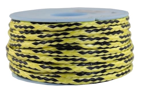 Dyneema Flechtschnur Seil Dyneemaseil Flechtleine aus Dyneema - Durchmesser 3mm - 15 Meter Fb.gelb-schwarz von Gepotex