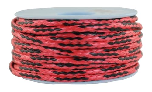 Dyneema Flechtschnur Seil Dyneemaseil Flechtleine aus Dyneema - Durchmesser 3mm - 15 Meter Fb.rot-schwarz von Gepotex