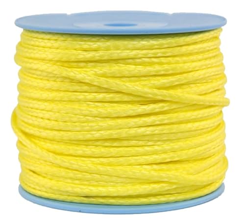 Dyneema Flechtschnur Seil Dyneemaseil Flechtleine aus Dyneema - Durchmesser 3mm - 50 Meter Fb. gelb von Gepotex