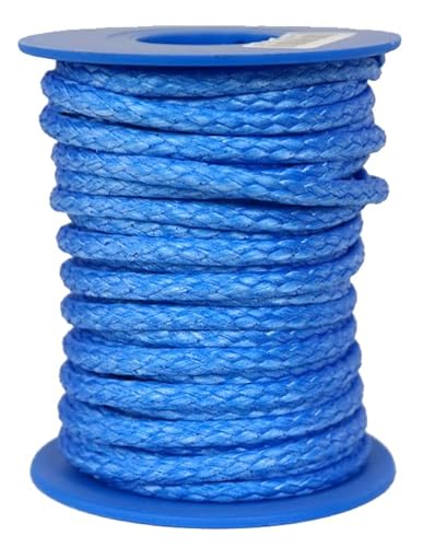 Dyneema Flechtschnur Seil Dyneemaseil Flechtleine aus Dyneema - Durchmesser 4mm - 10 Meter Fb. blau von Gepotex