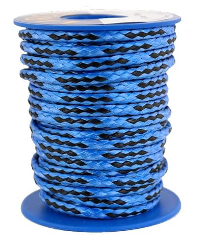Dyneema Flechtschnur Seil Dyneemaseil Flechtleine aus Dyneema - Durchmesser 4mm - 10 Meter Fb.blau-schwarz von Gepotex