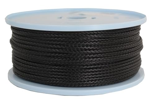 Dyneema Flechtschnur Seil Dyneemaseil Flechtleine aus Dyneema - Durchmesser 4mm - 100 Meter Fb. schwarz von Gepotex