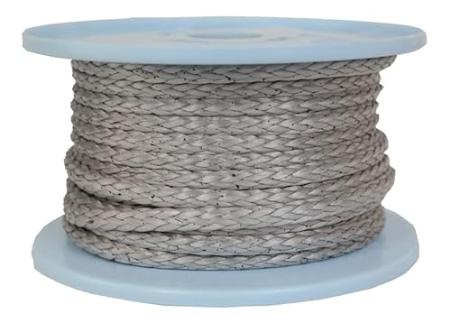 Dyneema Flechtschnur Seil Dyneemaseil Flechtleine aus Dyneema - Durchmesser 5mm - 20 Meter Fb.grau von Gepotex