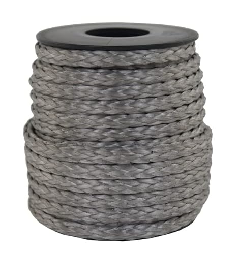 Dyneema Flechtschnur Seil Dyneemaseil Flechtleine aus Dyneema - Durchmesser 5mm – Länge: 10 Meter Fb. grau von Gepotex