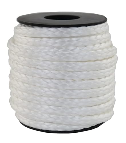 Dyneema Flechtschnur Seil Dyneemaseil Flechtleine aus Dyneema - Durchmesser 5mm – Länge: 10 Meter Fb.Weiss von Gepotex