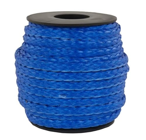 Dyneema Flechtschnur Seil Dyneemaseil Flechtleine aus Dyneema - Durchmesser 5mm - Länge: 10 Meter Fb.blau von Gepotex
