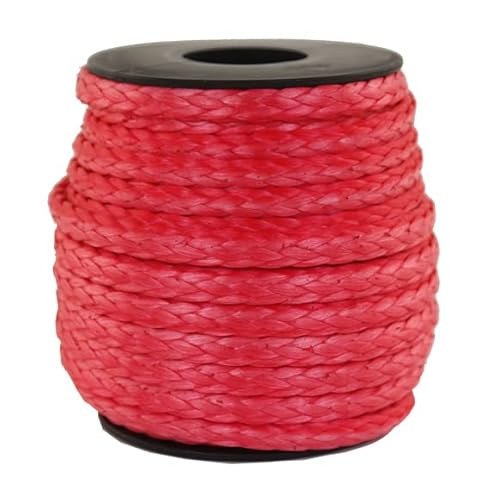 Dyneema Flechtschnur Seil Dyneemaseil Flechtleine aus Dyneema - Durchmesser 5mm – Länge:10 Meter - Fb.rot von Gepotex